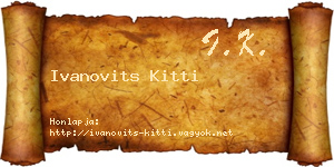 Ivanovits Kitti névjegykártya